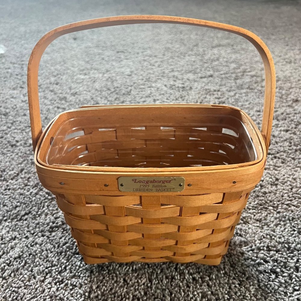 Longaberger 1995 Edition Dresden Basket With Plastic Liner